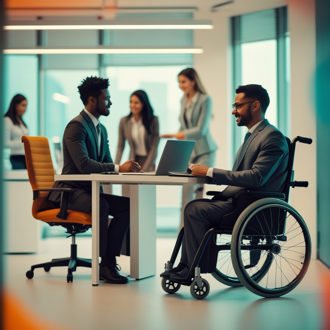Persona en reunión de trabajo